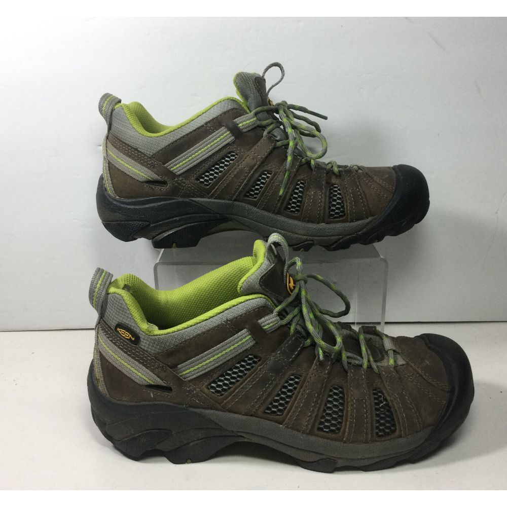 Keen Voyageur Hiking Shoes Womens 9.5 Green Brown Trail Outdoors Lace Up 1010141